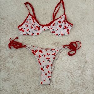 Cherry Print Bikini Set